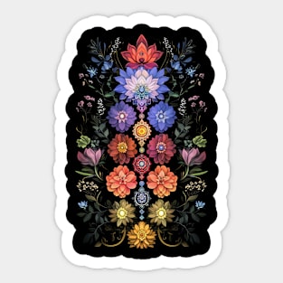 Floral Lotus Flowers Chakra Yoga Sacred Geometry Sticker
